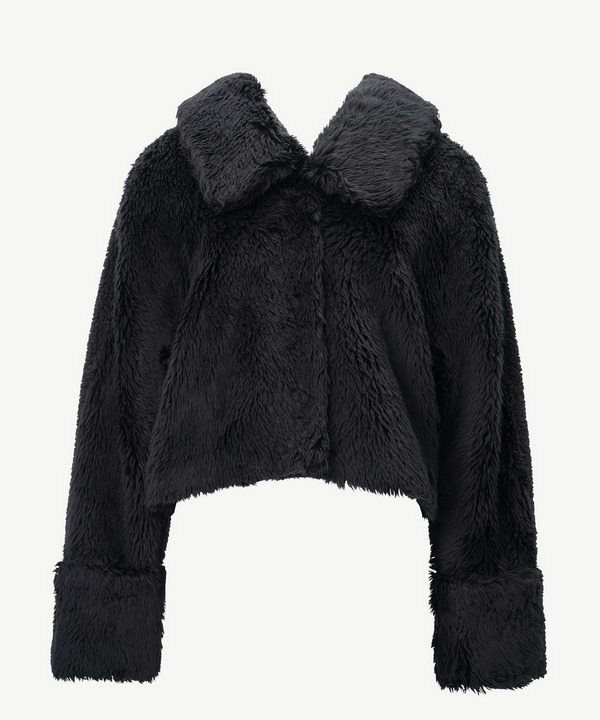 DOUBLE FRONT FUR JACKET 詳細画像 BLACK 1