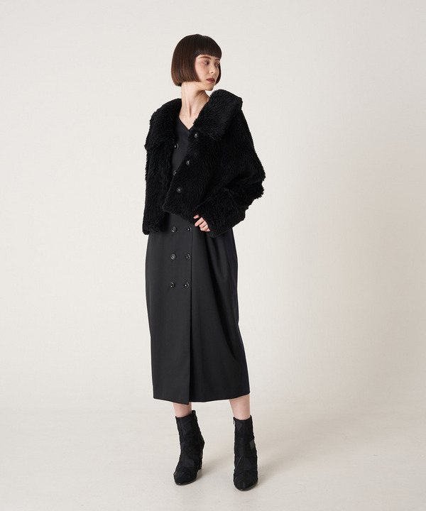 DOUBLE FRONT FUR JACKET 詳細画像 BLACK 9
