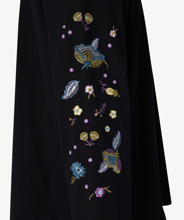 PHOTOCHROMIC FLOWER EMBROIDERY LONG T-SHIRT 詳細画像 BLACK 3