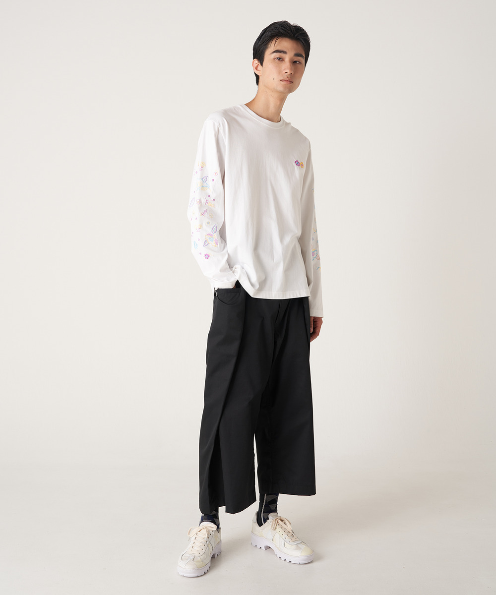 PHOTOCHROMIC FLOWER EMBROIDERY LONG T-SHIRT