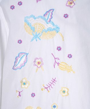 PHOTOCHROMIC FLOWER EMBROIDERY SHIRT 詳細画像