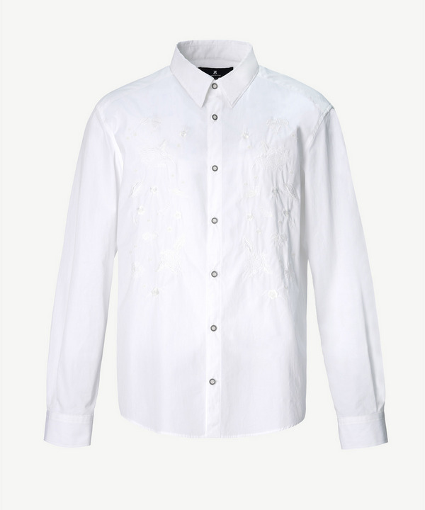 PHOTOCHROMIC FLOWER EMBROIDERY SHIRT 詳細画像 WHITE 2