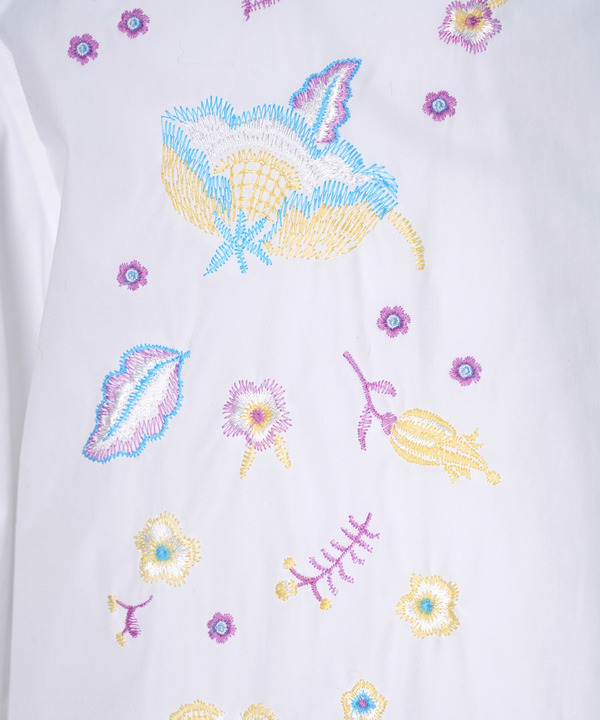 PHOTOCHROMIC FLOWER EMBROIDERY SHIRT 詳細画像 WHITE 6