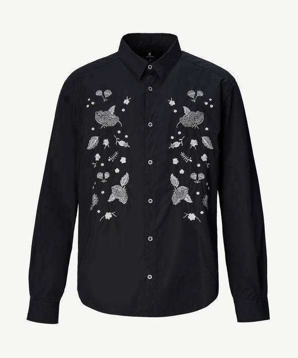 PHOTOCHROMIC FLOWER EMBROIDERY SHIRT 詳細画像 BLACK 2