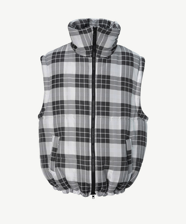 PHOTOCHROMIC CHECK PUFF NO SLEEVE JACKET 詳細画像 BLACK 2