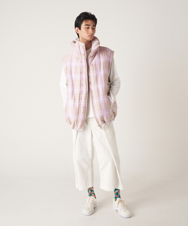 PHOTOCHROMIC CHECK PUFF NO SLEEVE JACKET 詳細画像 BLACK 7