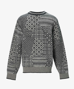 PATCHWORK NORDIC KNIT PULLOVER