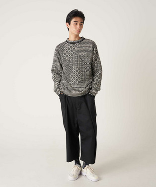 PATCHWORK NORDIC KNIT PULLOVER 詳細画像