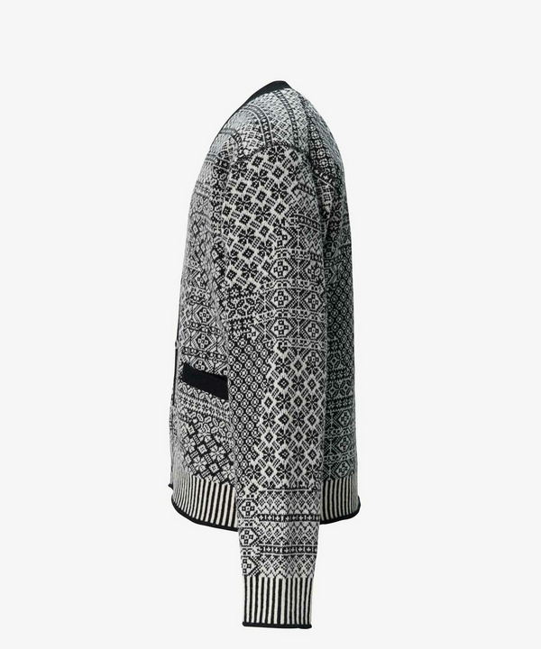 PATCHWORK NORDIC KNIT CARDIGAN 詳細画像 WHITE 2