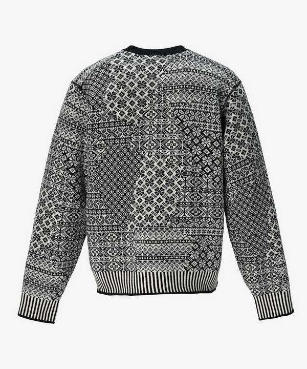 PATCHWORK NORDIC KNIT CARDIGAN 詳細画像 WHITE 3