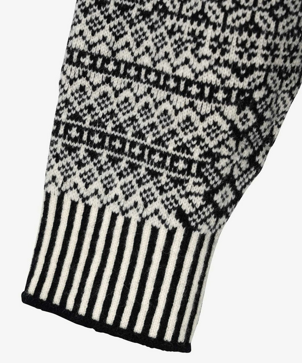 PATCHWORK NORDIC KNIT CARDIGAN 詳細画像 WHITE 5