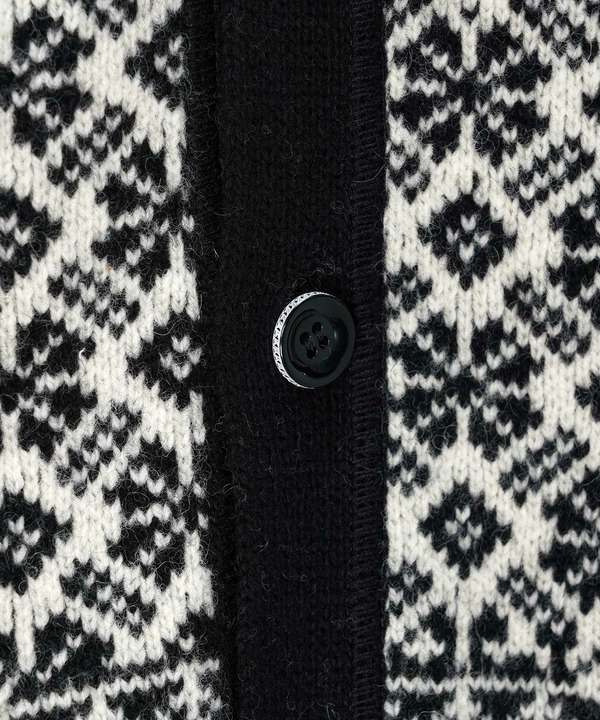 PATCHWORK NORDIC KNIT CARDIGAN 詳細画像 WHITE 7