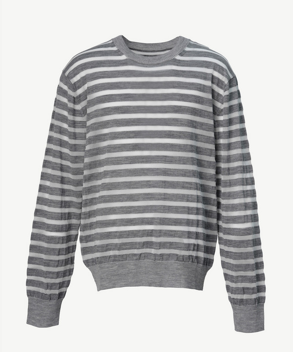 PHOTOCHROMIC BORDER CREW KNIT 詳細画像 GRAY 2