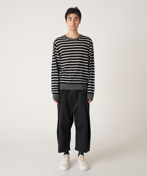 PHOTOCHROMIC BORDER CREW KNIT 詳細画像 GRAY 8