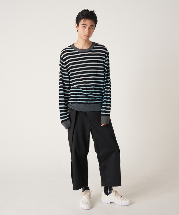PHOTOCHROMIC BORDER CREW KNIT 詳細画像 BLACK 6