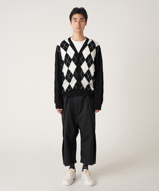 PHOTOCHROMIC ARGYLE CARDIGAN 詳細画像