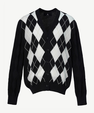 PHOTOCHROMIC ARGYLE CARDIGAN 詳細画像