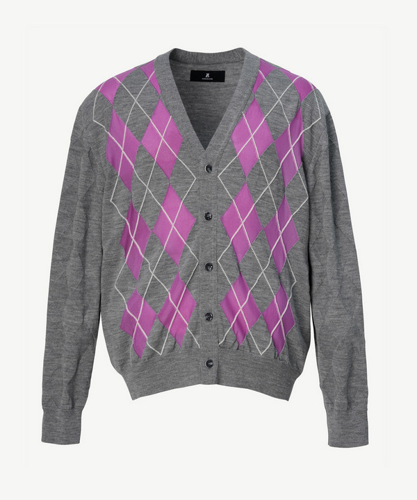 PHOTOCHROMIC ARGYLE CARDIGAN 詳細画像 GRAY 1