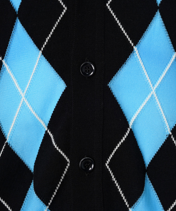 PHOTOCHROMIC ARGYLE CARDIGAN 詳細画像 GRAY 5