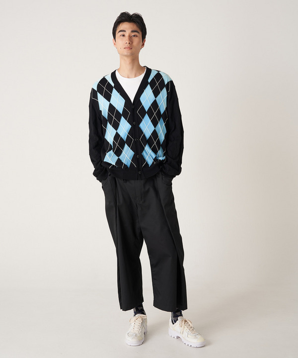 PHOTOCHROMIC ARGYLE CARDIGAN 詳細画像 GRAY 7