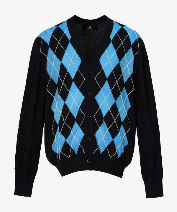 PHOTOCHROMIC ARGYLE CARDIGAN 詳細画像 BLACK 1
