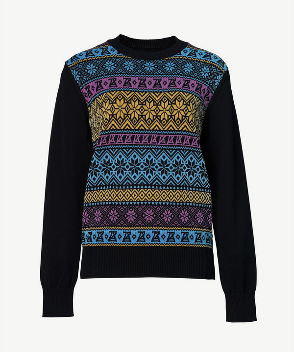 PHOTOCHROMIC NORDIC CREW KNIT 詳細画像 BLACK 1