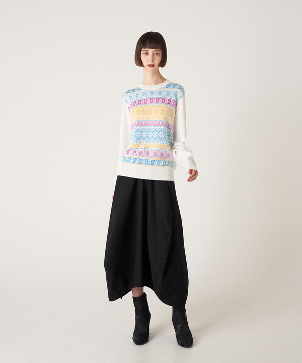 PHOTOCHROMIC NORDIC CREW KNIT 詳細画像 BLACK 8