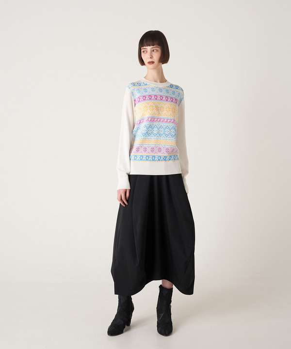 PHOTOCHROMIC NORDIC CREW KNIT 詳細画像 BLACK 9