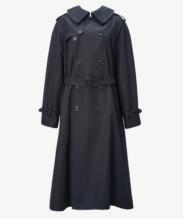 DOUBLE FRONT TRENCH COAT 詳細画像 BLACK 1