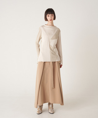 CURVED PATCHWORK JERSEY TOP 詳細画像
