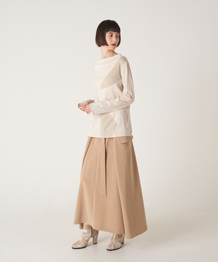 CURVED PATCHWORK JERSEY TOP 詳細画像