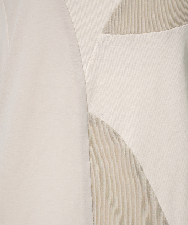 CURVED PATCHWORK JERSEY TOP 詳細画像 BLACK 4