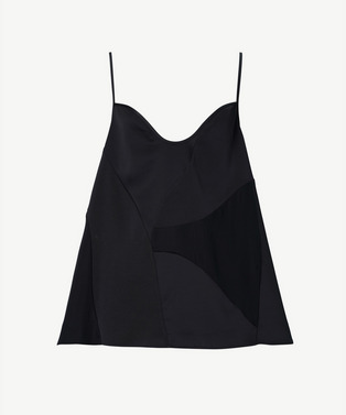 CURVED PATCHWORK SATIN CAMISOLE 詳細画像