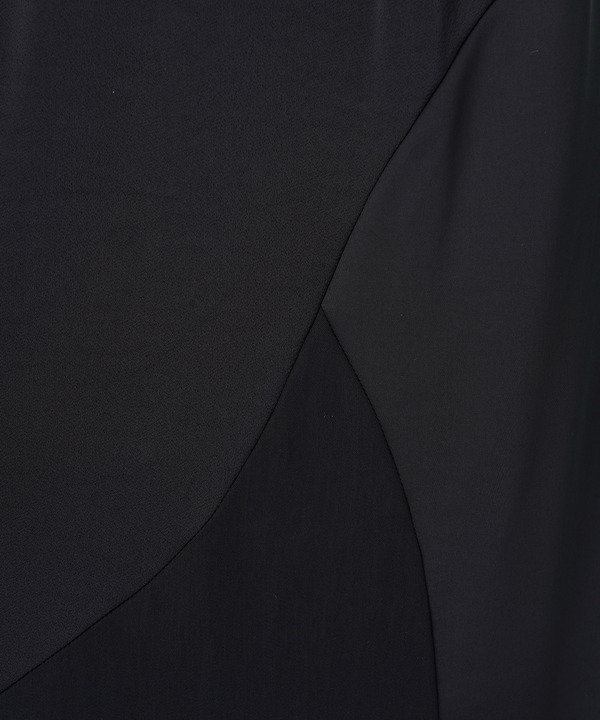 CURVED PATCHWORK SATIN CAMISOLE 詳細画像 BLACK 4