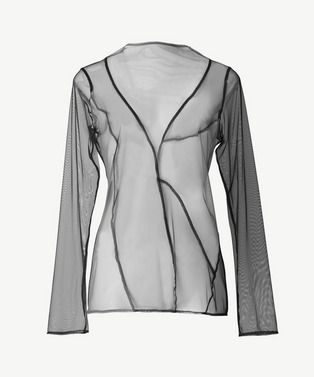 CURVED PATCHWORK TULLE TOP 詳細画像