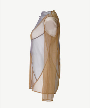 CURVED PATCHWORK TULLE TOP 詳細画像