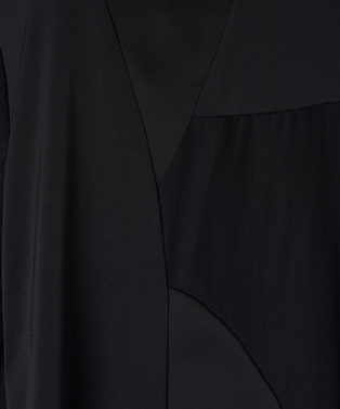 CURVED PATCHWORK SATIN BLOUSE 詳細画像