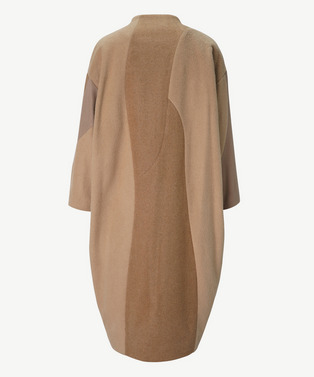 CURVED PATCHWORK WOOL COAT 詳細画像