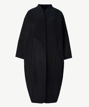CURVED PATCHWORK WOOL COAT 詳細画像
