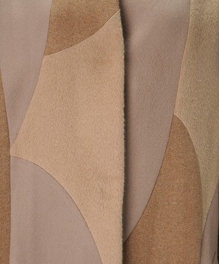CURVED PATCHWORK WOOL COAT 詳細画像