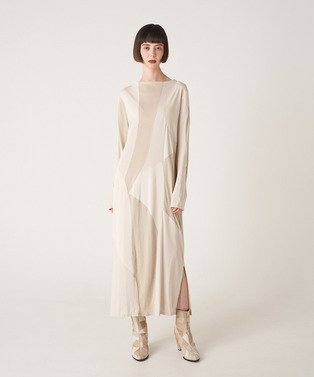 CURVED PATCHWORK JERSEY DRESS 詳細画像