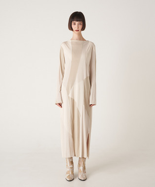 CURVED PATCHWORK JERSEY DRESS 詳細画像