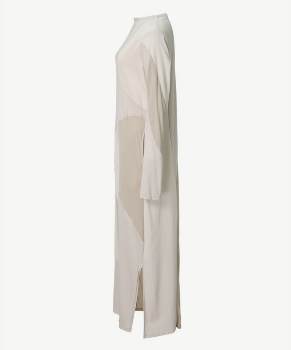 CURVED PATCHWORK JERSEY DRESS 詳細画像 BEIGE 2