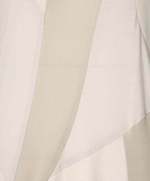 CURVED PATCHWORK JERSEY DRESS 詳細画像 BEIGE 4