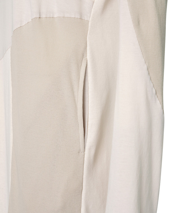 CURVED PATCHWORK JERSEY DRESS 詳細画像 BEIGE 5