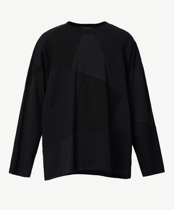 PANEL PATCHWORK LONG TEE 詳細画像 BLACK 1