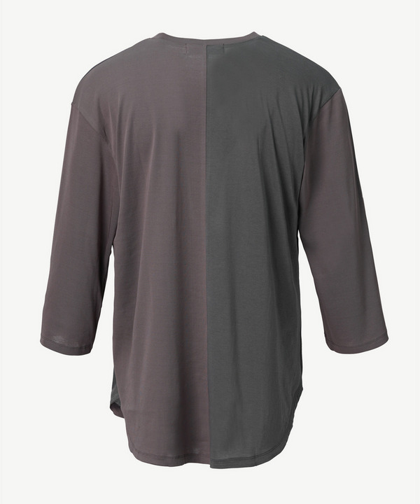 PANEL PATCHWORK 3/4SLEEVE JERSEY TOP 詳細画像 GRAY 3