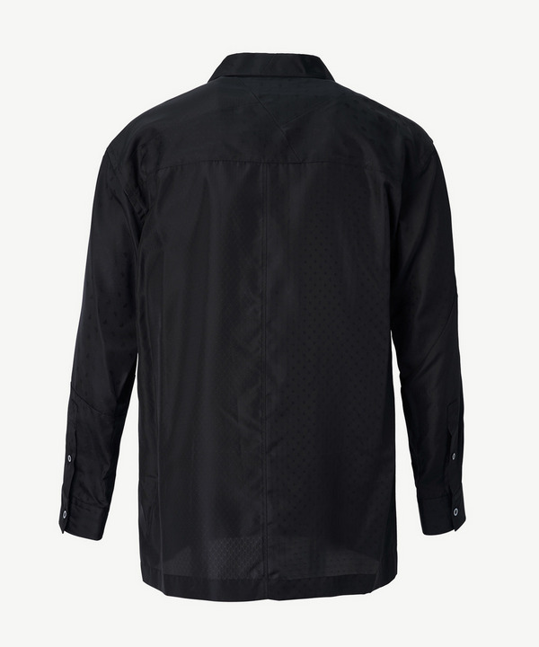 PANEL PATCHWORK CUPRO SHIRT 詳細画像 BLACK 3