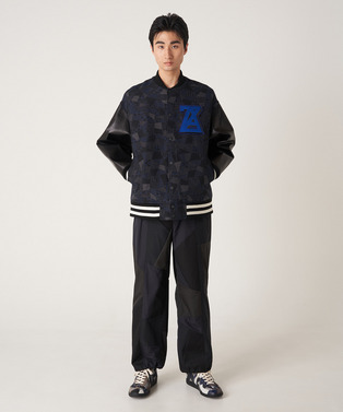 PATCHWORK JACQUARD STADIUM JUMPER 詳細画像