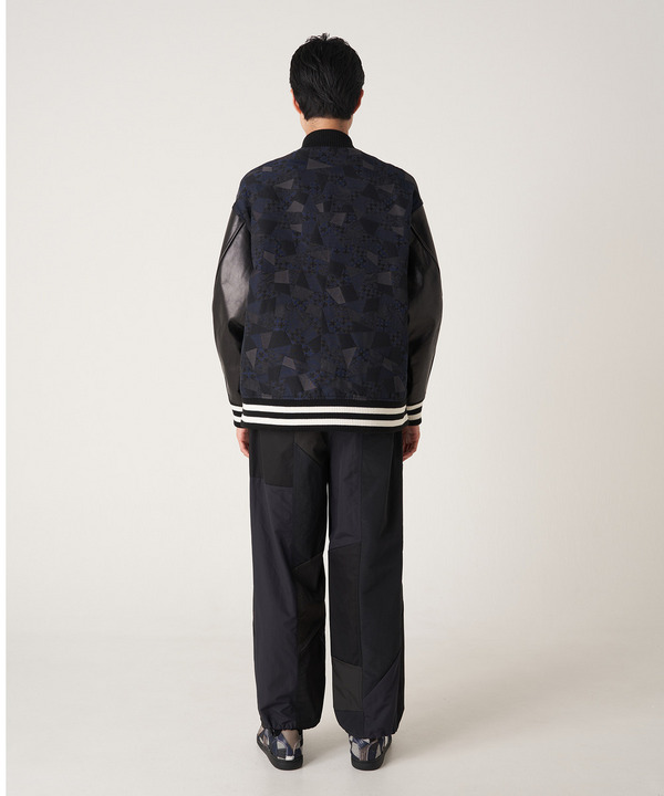 PATCHWORK JACQUARD STADIUM JUMPER 詳細画像 GRAY 10